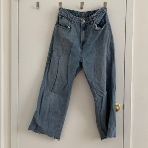 Topshop Flared Light Wash Denim Jean